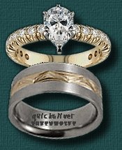 Ghetsuhm's engagement and wedding rings